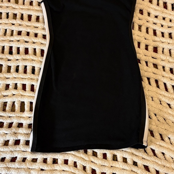 Urban Outfitters Black BodyConMini Dress with White Side Stripes Size XS - Picture 5 of 7